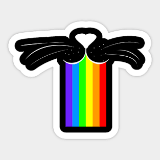 Rainbow cat mouth Sticker